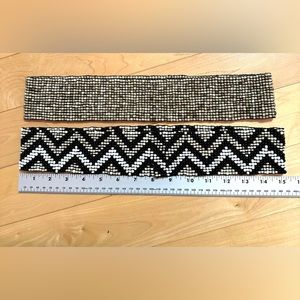 2 Woven Beaded STRETCHY Belts